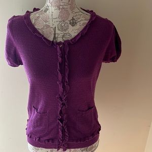 Halogen purple cardigan Nwt medium